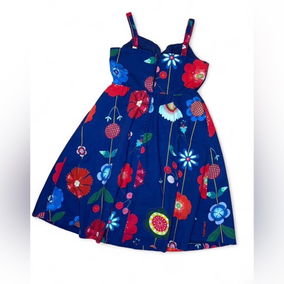 Mod Cloth floral navy/multi dress M a-line 50’s vintage style spring casual - Picture 5 of 7